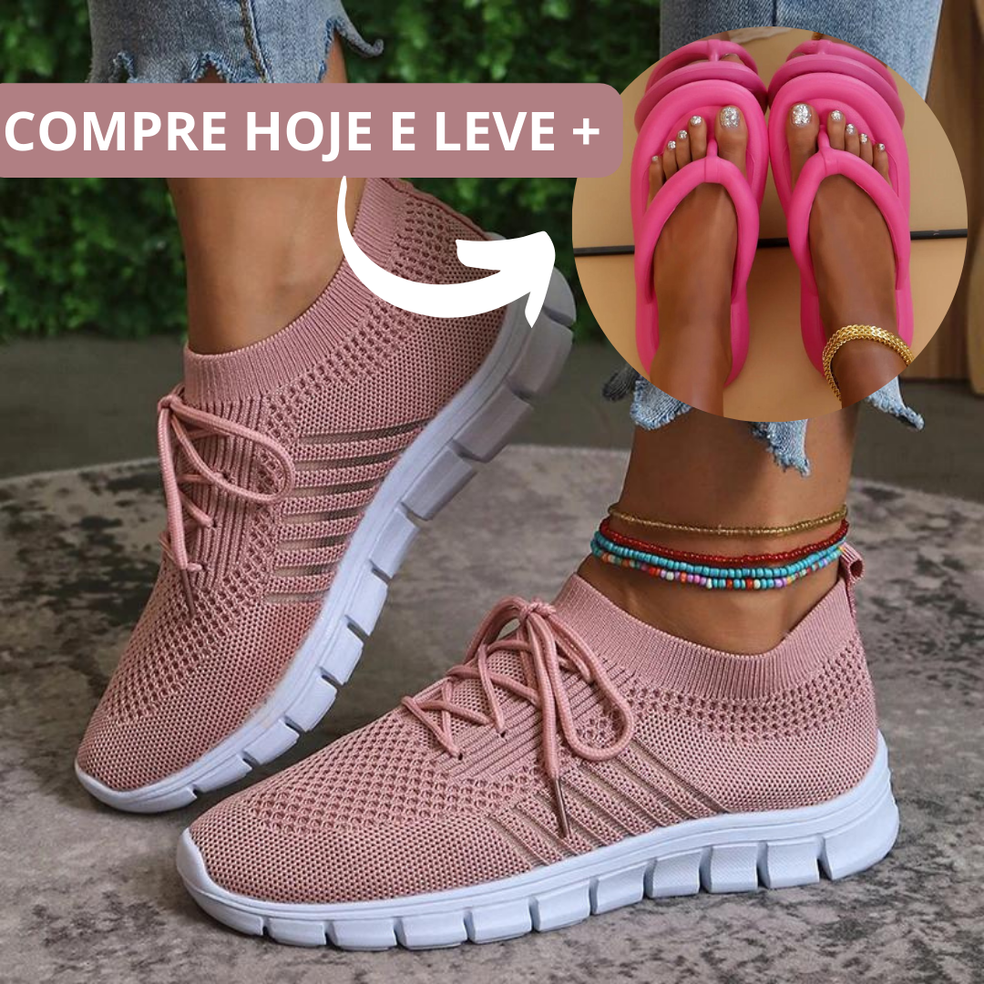 Tênis Ortopédico Comfy + Sandália Flip Nuvem + Ebooks + Frete Grátis