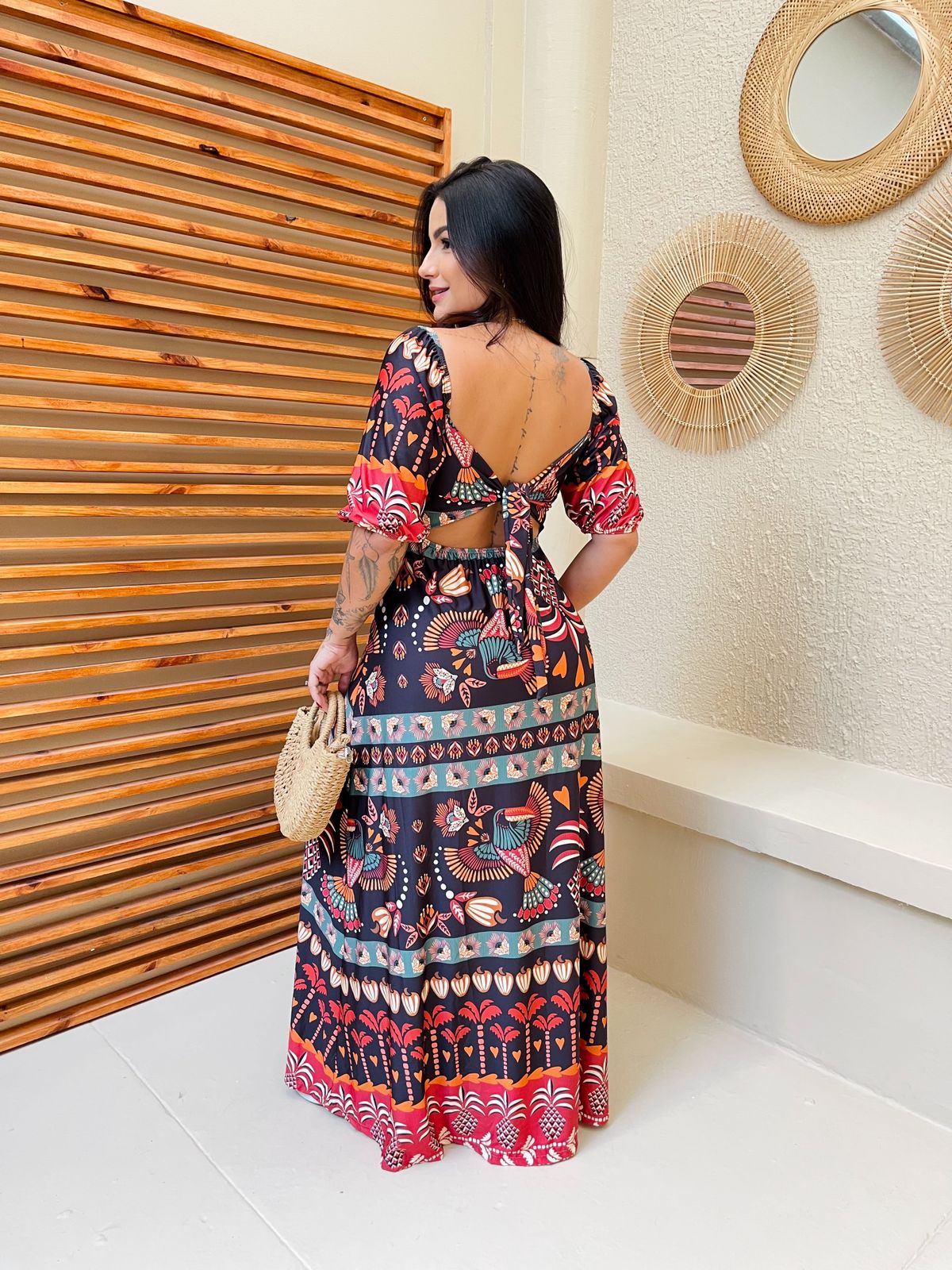 Vestido Juliana Tropical Noturno
