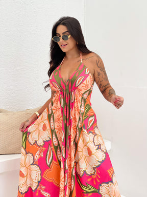 Vestido Bela Longo Calor Tropical