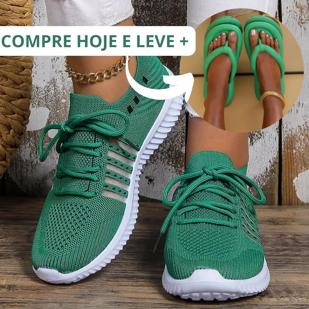 Tênis Ortopédico Comfy + Sandália Flip Nuvem + Ebooks + Frete Grátis