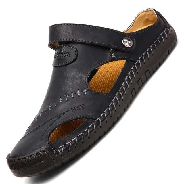 sandália de couro masculina artesanal, netshoes, sandália masculina estilosa, sandália masculina pegada, sandália ortopédica masculina, sandália homem couro, sandália homem