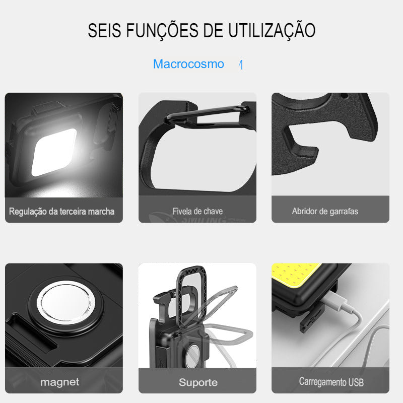 Lanterna Chaveiro LED Multifuncional [COMPRE 1 LEVE 2] [FRETE GRÁTIS]