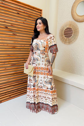 Vestido Juliana Tropical Amanhecer