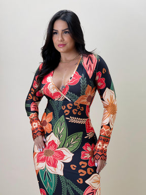 Vestido Midi Lumaa Exuberância Amazônica