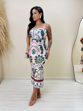 Vestido Feminino Estampado Far Ana Presença Egípcia