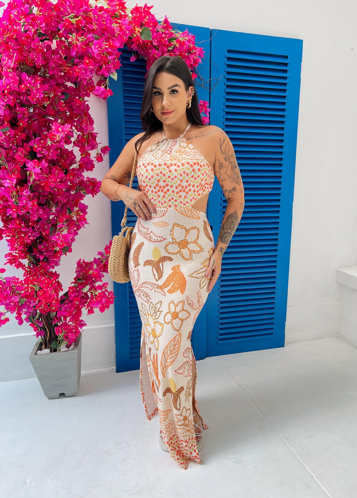 Vestido Arraial Primavera Dourada