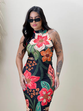 Vestido Midi Fernanda Exuberância Amazônica