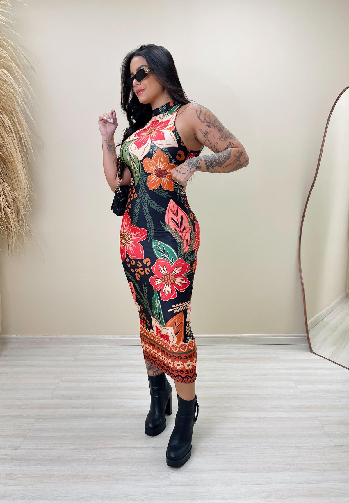 Vestido Midi Fernanda Exuberância Amazônica