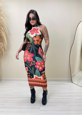 Vestido Midi Fernanda Exuberância Amazônica