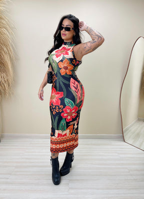 Vestido Midi Fernanda Exuberância Amazônica