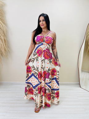 Vestido Longo Isabela Euforia Floral
