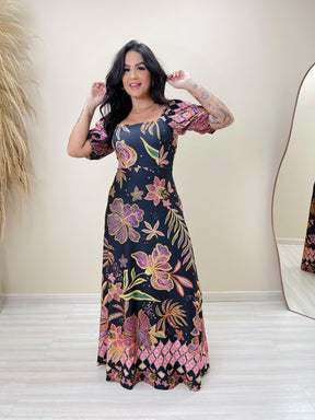 Vestido Juliana Flores Quânticas