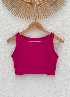 Cropped Aura Liso Rosa