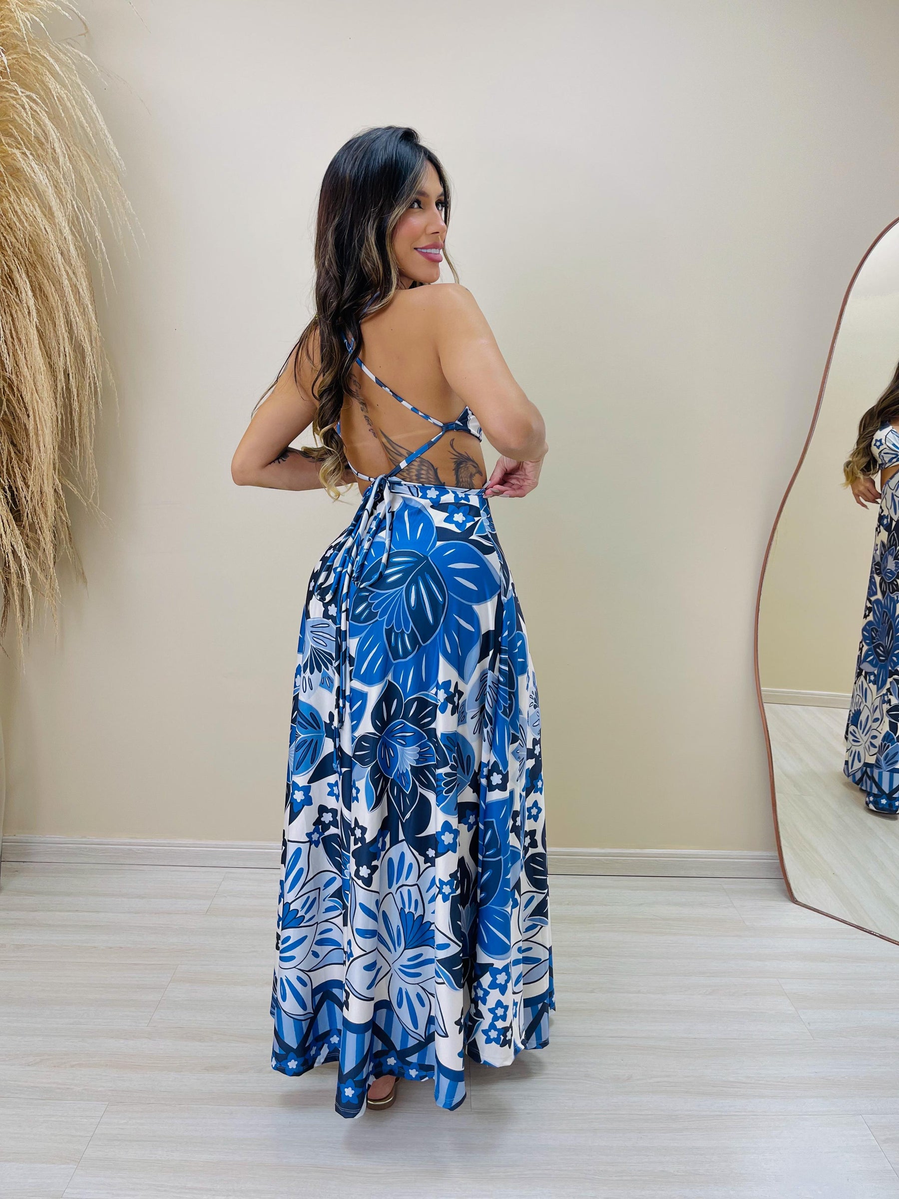 Vestido Thais Flor do Oceano