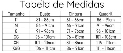 Conjunto Biquíni 3 peças Patrícia - Frete Grátis